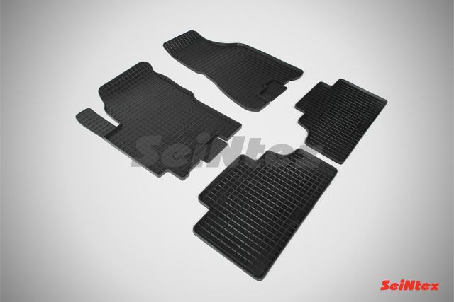 Коврики резиновые Seintex с узором сетка для салона Kia Sportage II 2004-2010. Артикул 00151