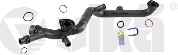 Патрубок радиатора (системы охлаждения) Vika (полимерный материал). Артикул 11211893001