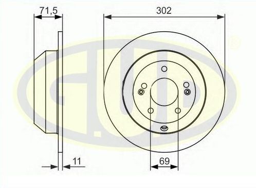 Тормозной диск G.U.D.. Артикул GDB111170