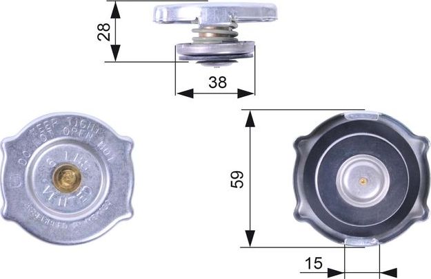 Крышка радиатора Gates для Chrysler Grand Voyager III 1995-2001. Артикул RC135