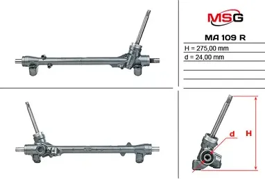 Рулевая рейка без ГУР восстановленная Mazda 6 III 2012-, Mazda 3 2013-2019 MA109 (MSG). Артикул MA109R