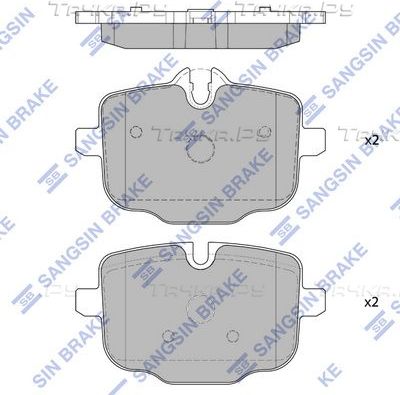 Тормозные колодки Sangsin Hi-Q задние для BMW X5 IV (G05) 2018-2026. Артикул SP1793