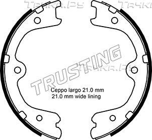 Тормозные колодки (стояночная тормозная система) Trusting задние для Nissan Murano Z50 2005-2008. Артикул 067.200