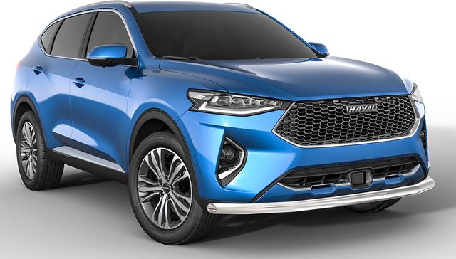 Защита Rival переднего бампера d57 для Haval F7x 2019-2022. Артикул R.9404.001