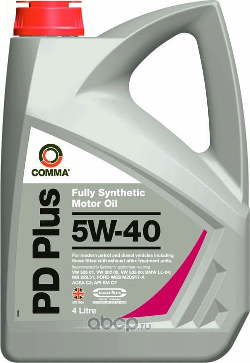 Масло моторное 5W40 COMMA 4л синтетика DIESEL PD. Артикул DPD4L