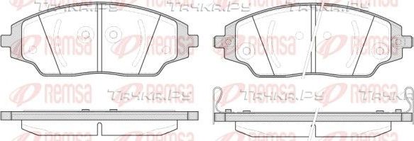 Тормозные колодки Remsa передние для Chevrolet Aveo II 2011-2015. Артикул 1537.02