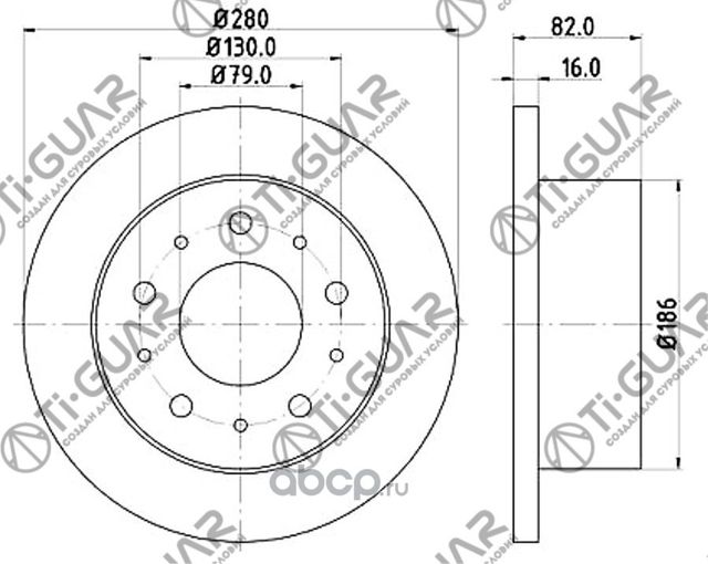 Диск тормозной (TI-Guar). Артикул TG4246Z1