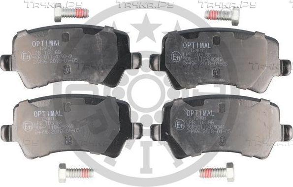 Тормозные колодки Optimal задние для Land Rover Range Rover Evoque I 2011-2019. Артикул BP-12401