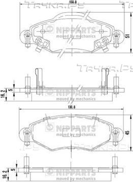 Тормозные колодки Nipparts. Артикул J3602113