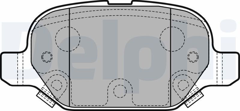 Тормозные колодки Delphi (Low-Metallic). Артикул LP2761
