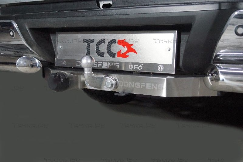 Фаркоп ТСС для Dongfeng DF6 2.3D AT Luxury 2022-2026 с накладкой с надписью DongFeng. Артикул TCU00350