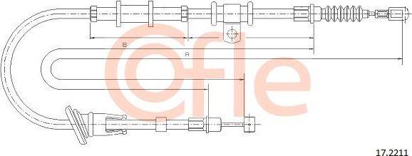 Трос ручника (тросик ручного тормоза) Cofle. Артикул 92.17.2211