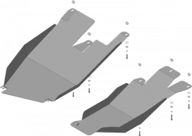 Защита Мотодор для топливного фильтра Haval F7 FWD/4WD 2019-2023. Артикул 03124