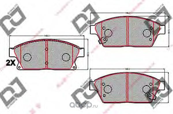 Колодки тормозные (DJ Parts). Артикул BP2152