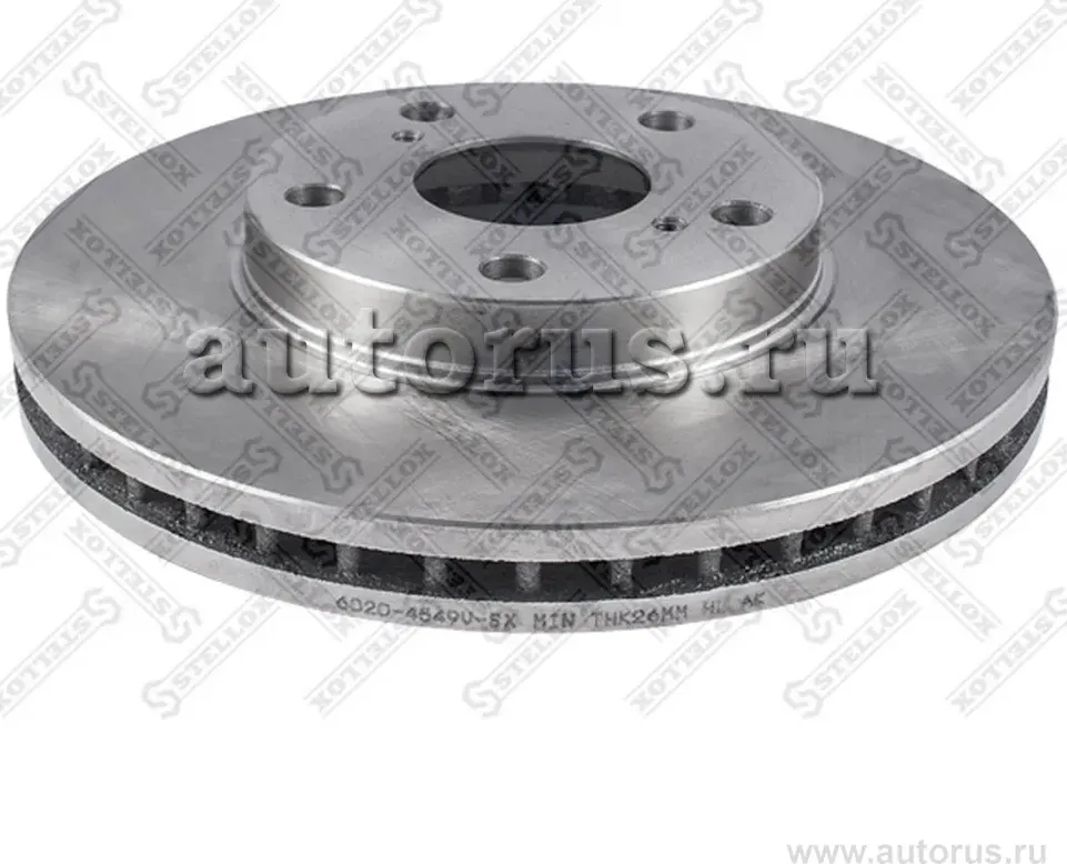 6020-4549V-SX_ДИСК ТОРМОЗНОЙ ПЕРЕДНИЙ!/ TOYOTA AVENSIS/CAMRY ALL 93> (Stellox). Артикул 60204549VSX 