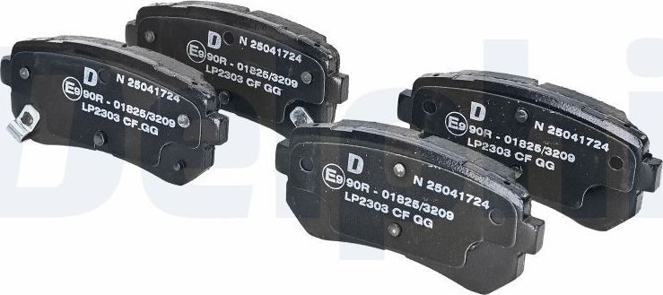 Тормозные колодки Delphi (Low-Metallic). Артикул LP2303
