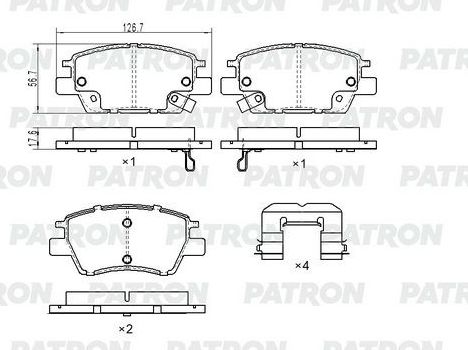Тормозные колодки Patron передние для Chevrolet Volt I 2011-2015. Артикул PBP289
