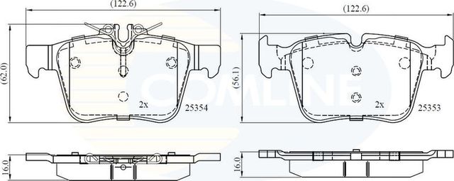 Тормозные колодки Comline Comline. Артикул CBP02345