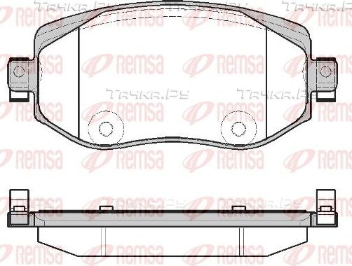 Тормозные колодки Remsa передние для Renault Megane IV 2015-2026. Артикул 1724.08