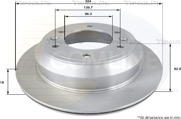 Тормозной диск Comline COATED. Артикул ADC2413V