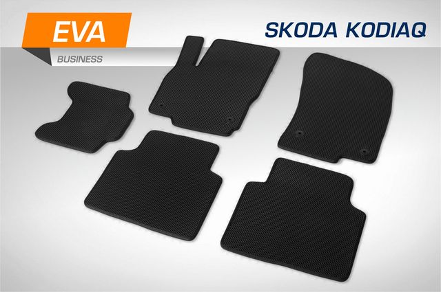 Коврики AutoFlex в салон автомобиля EVA (ЭВА, ЕВА) Business для Skoda Kodiaq 2017-2021 2021-2026. Артикул 3510301
