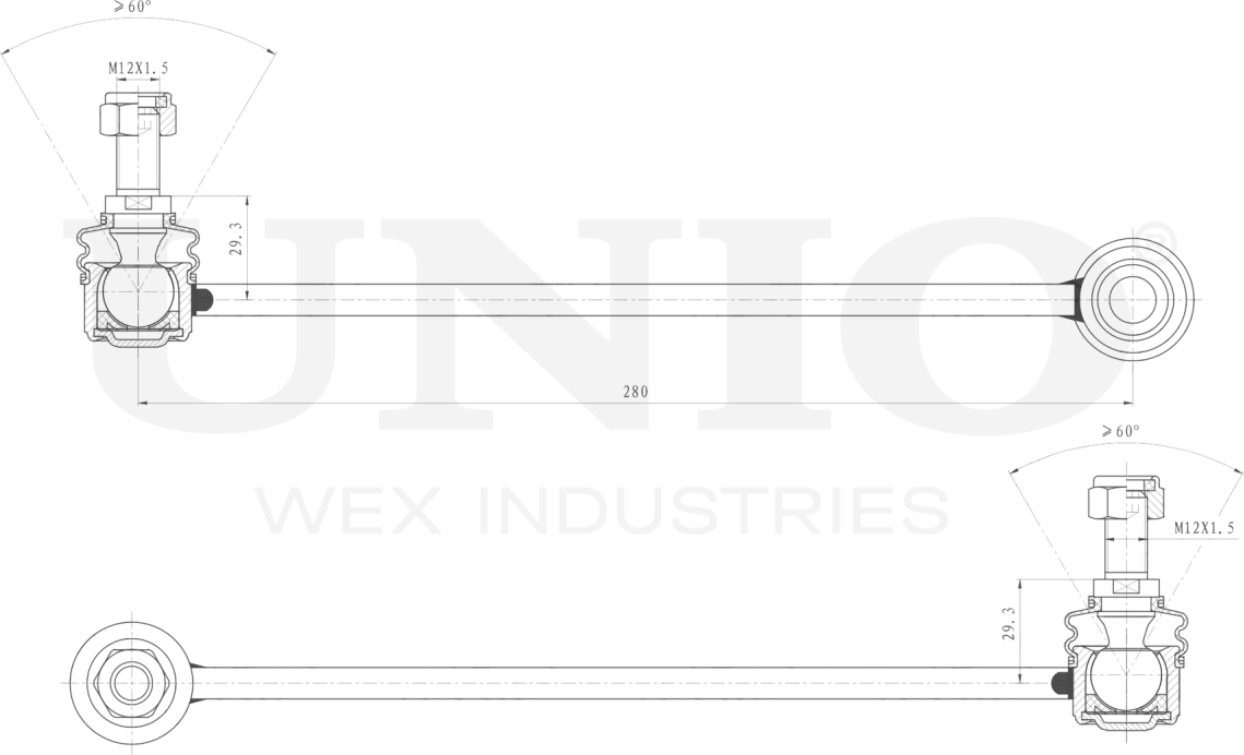 Тяга/стойка стабилизатора (Unio). Артикул SSP-50242
