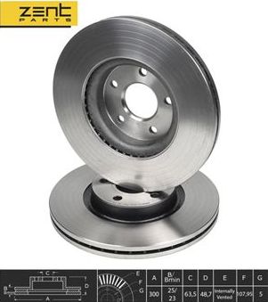 Тормозной диск Zentparts. Артикул Z06019