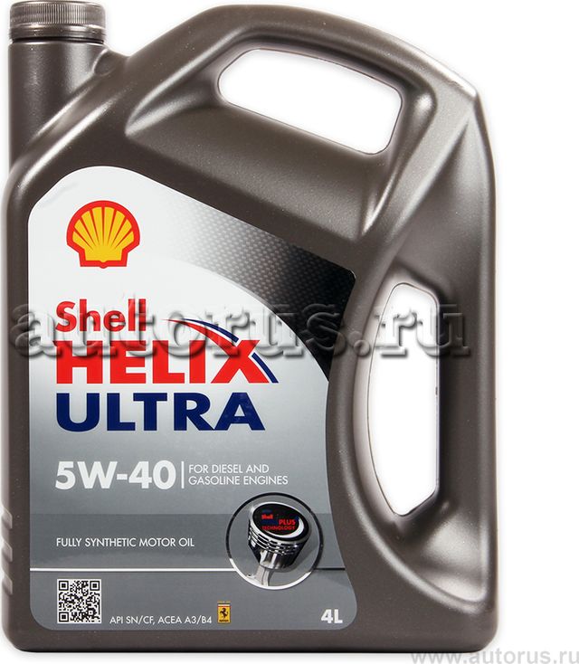 Масло моторное Shell Helix Ultra 5W-40, 4л (502.00/505.00). Артикул 550040755