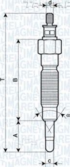 Свеча накаливания (накала) Magneti Marelli. Артикул 062900064304