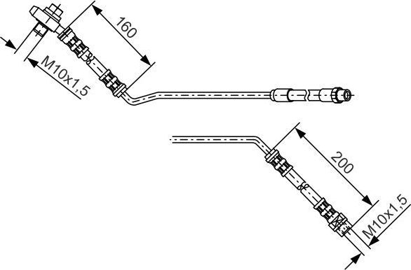 Тормозной шланг Bosch задний правый для BMW X5 I (E53) 2000-2006. Артикул 1 987 476 055