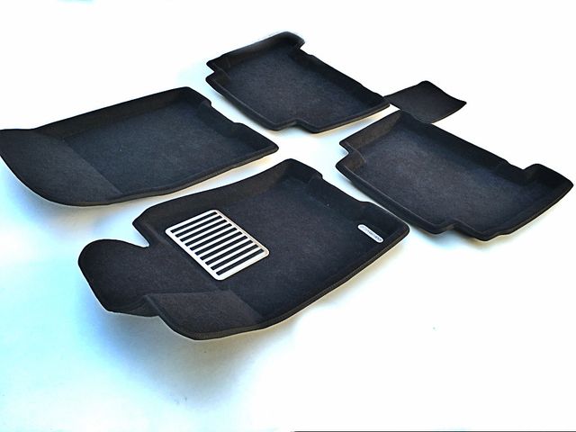 Коврики текстильные Euromat 3D Lux для салона Kia Mohave 2008-2026. ЧЕРНЫЕ. Артикул EM3D-002924