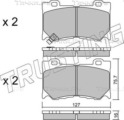 Тормозные колодки Trusting передние для Nissan 370Z I 2009-2026. Артикул 1053.0