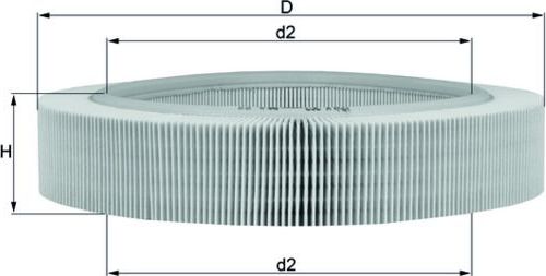 Воздушный фильтр Mahle для Mercedes-Benz W123 1976-1981. Артикул LX 262