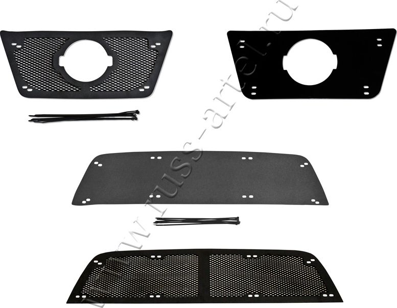 Защитная сетка и зимняя заглушка Русская Артель решеток радиатора и переднего бампера для Nissan Terrano D10 2014-2026. Артикул ZRN-128102