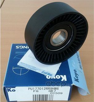 Натяжной ролик (натяжитель) приводного клинового зубчатого ремня Koyo. Артикул PU177012RR9HW6