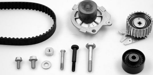 Помпа (водяной насос) с комплектом ремня ГРМ Hepu. Артикул PK10555