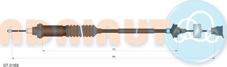 Трос сцепления Adriauto. Артикул 07.0168