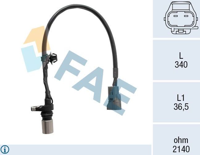 Датчик положения коленвала FAE. Артикул 79534
