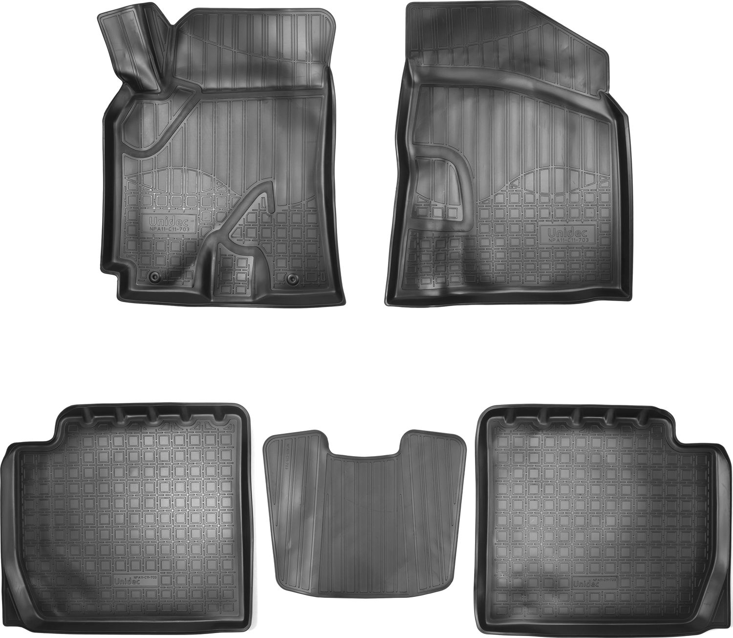 Коврики 3D Норпласт для салона Chery Tiggo 3 2017-2026. Артикул NPA11-C11-703