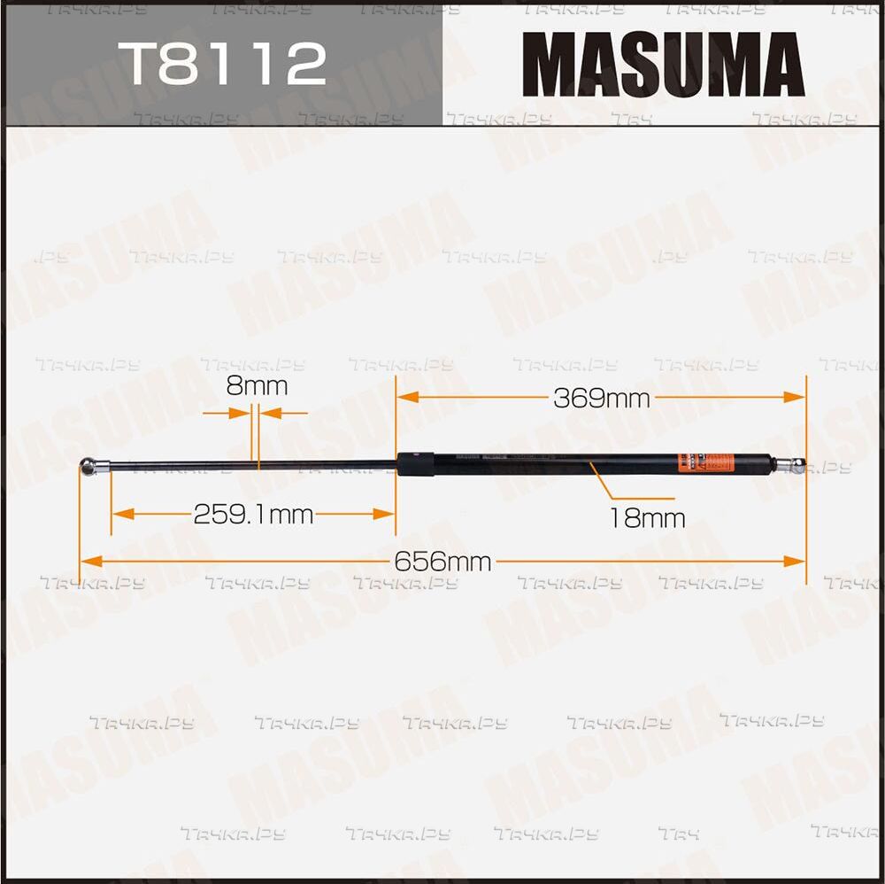 Амортизатор (упор) багажника Masuma. Артикул T8112