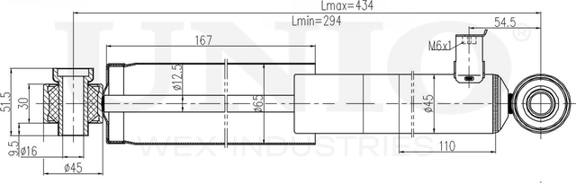 Амортизатор подвески (Unio). Артикул SAB-10588