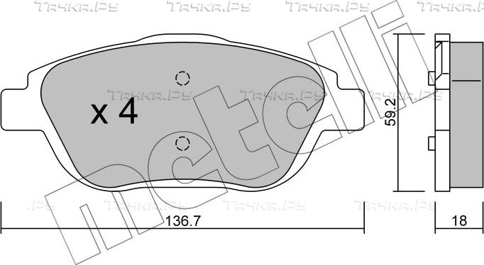 Тормозные колодки Metelli передние для Opel Corsa F 2019-2026. Артикул 22-0852-0