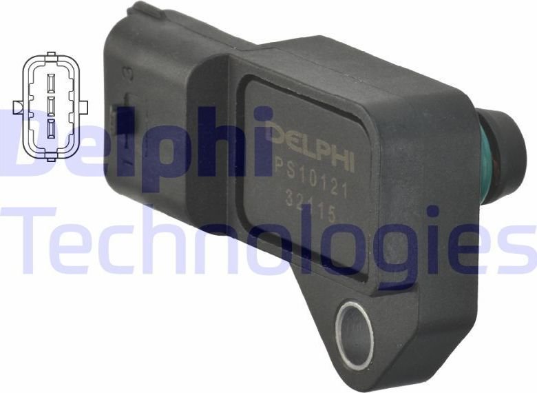 Датчик абсолютного давления (ДАД, MAP) Delphi. Артикул PS10121