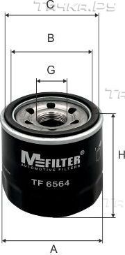 Масляный фильтр MFilter для Hyundai i30 III 2016-2026. Артикул TF 6564