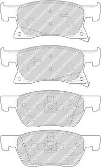 Тормозные колодки Ferodo Premier Eco Friction передние для Opel Astra K 2015-2026. Артикул FDB4933