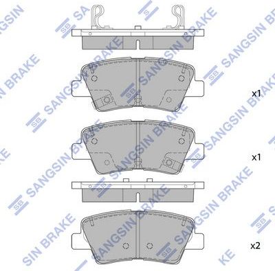 Тормозные колодки Sangsin Hi-Q. Артикул SP1846