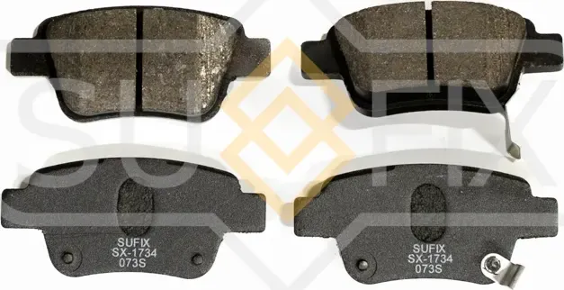 Колодки тормозные дисковые | зад прав/лев | (Sufix). Артикул SX-1734