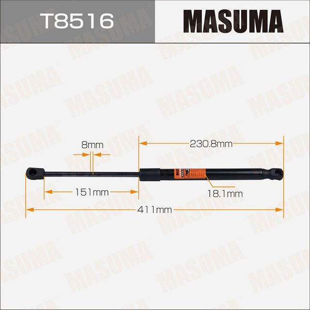 Амортизатор (упор) багажника Masuma. Артикул T8516