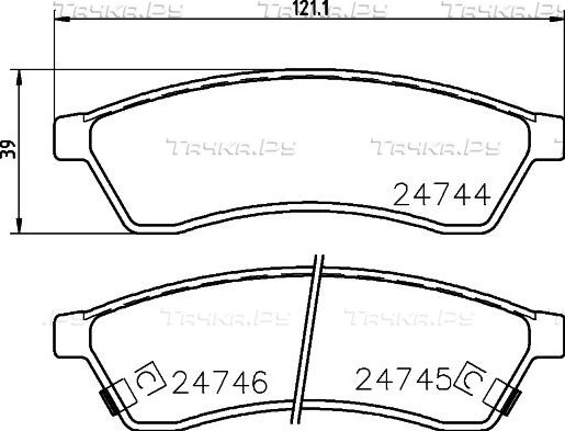 Тормозные колодки Mintex задние для Chevrolet Epica I 2005-2012. Артикул MDB3020