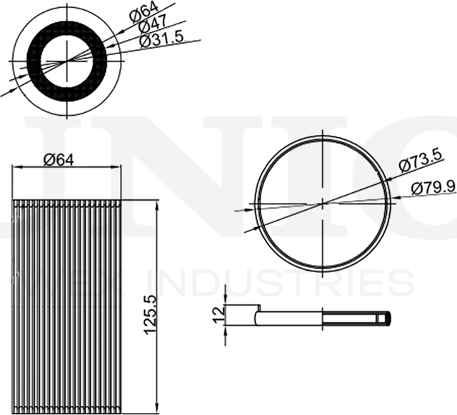 Фильтр масляный (Unio). Артикул FLT-20113